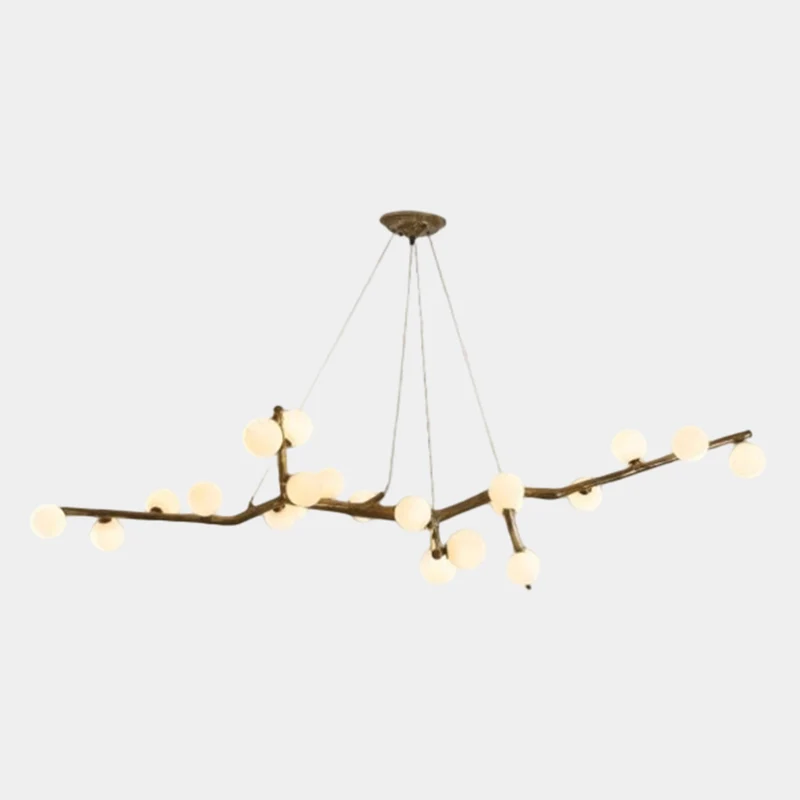 Tree Branch Chandelier Rustic Resin Multi-Globe