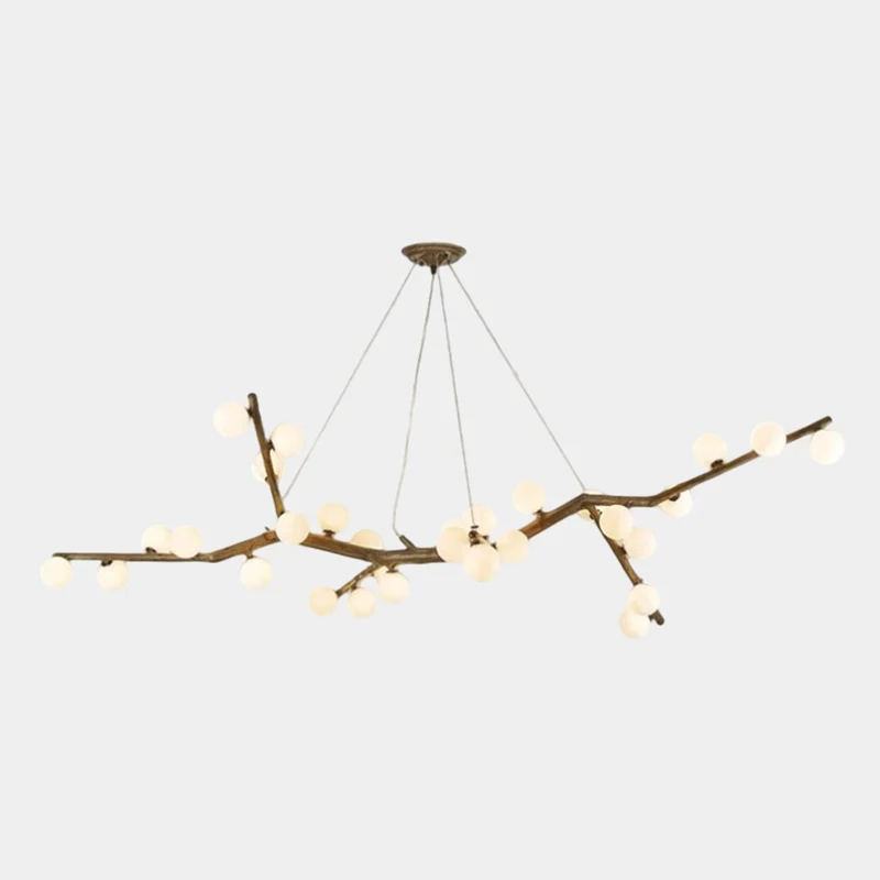 Tree Branch Chandelier Rustic Resin Multi-Globe
