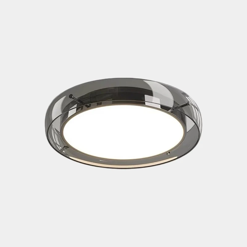 Round Glass Ceiling Light Luxury Flush Mount