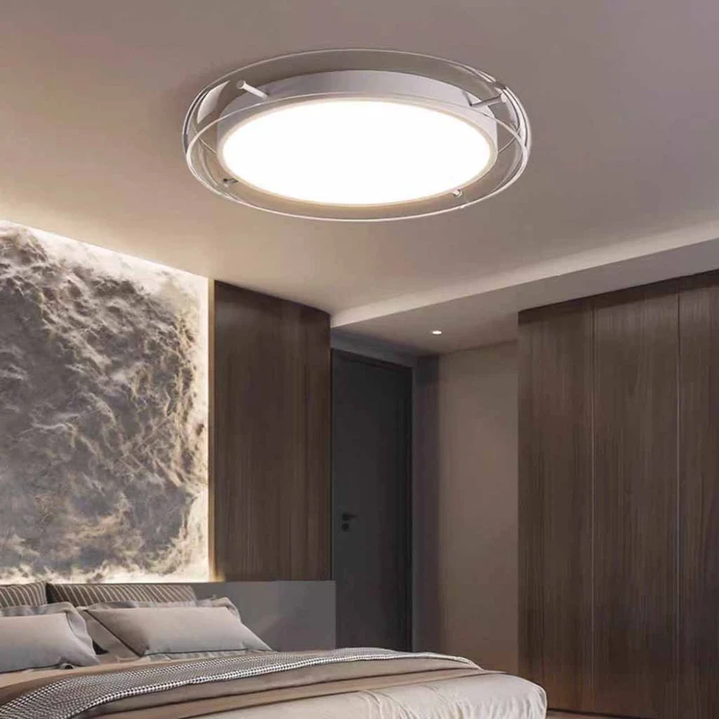 Round Glass Ceiling Light Luxury Flush Mount