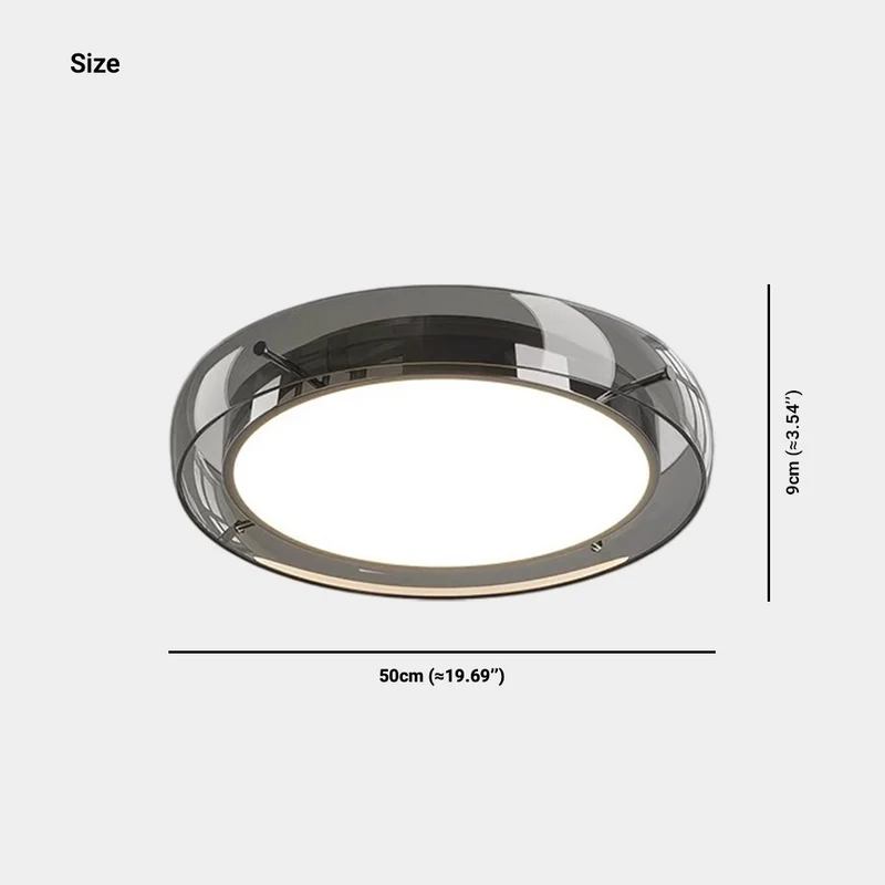 Round Glass Ceiling Light Luxury Flush Mount