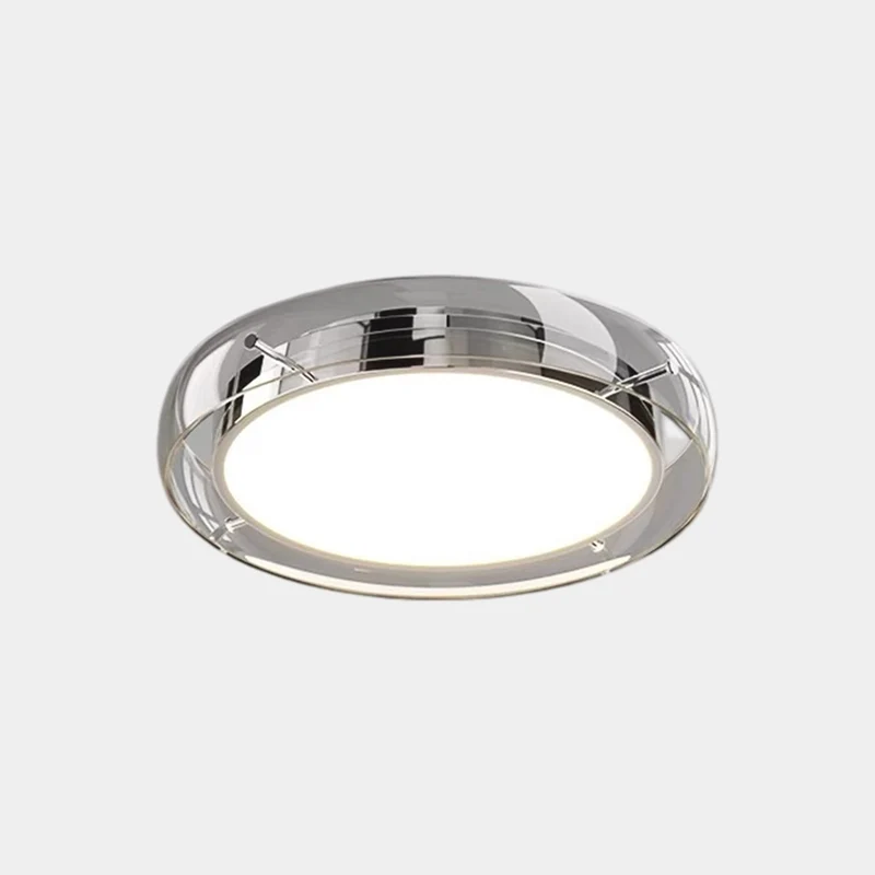 Round Glass Ceiling Light Luxury Flush Mount