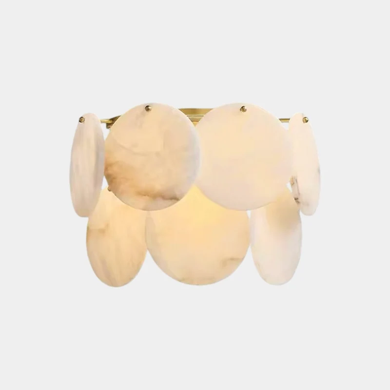 Marble Alabaster Wall Lamp Double Layer Discs