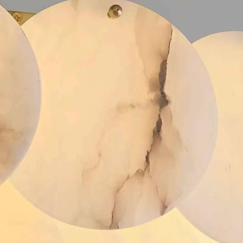 Marble Alabaster Wall Lamp Double Layer Discs