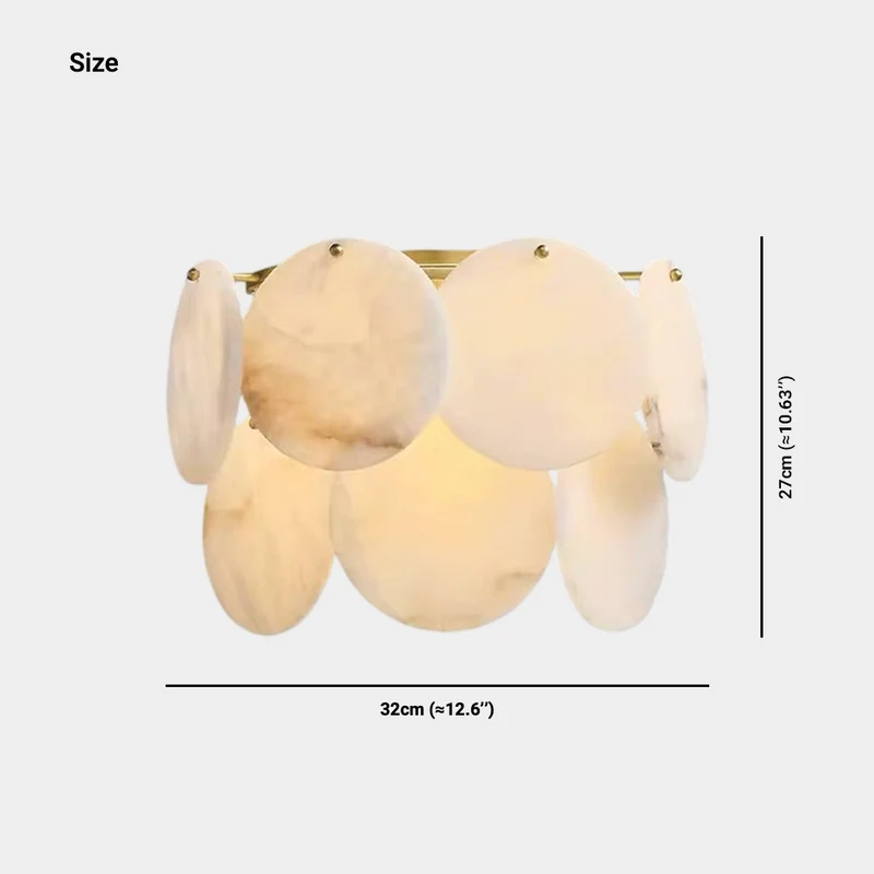 Marble Alabaster Wall Lamp Double Layer Discs