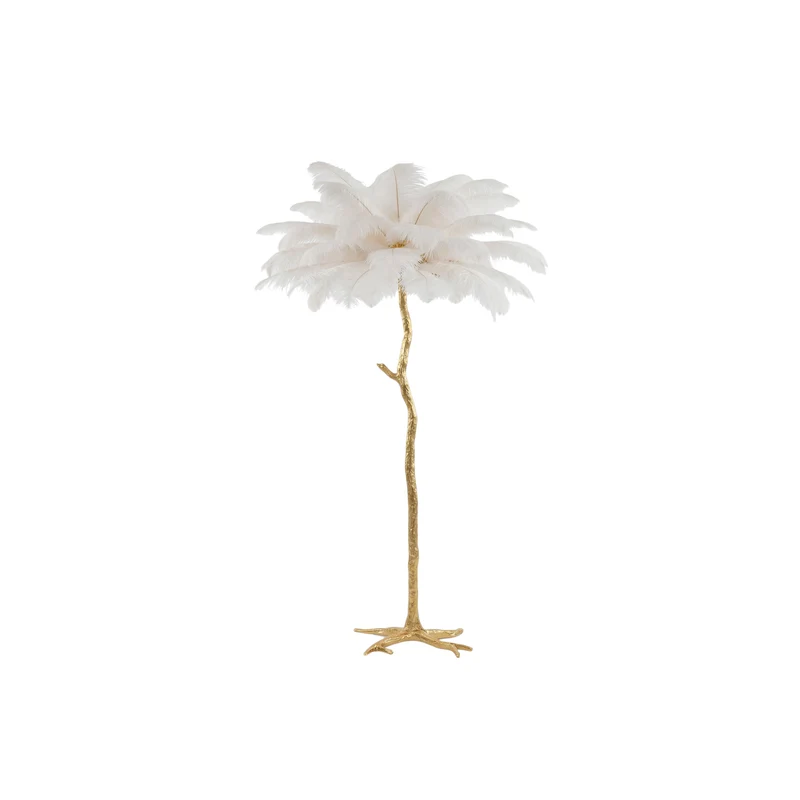Stehlampe mit Federn – Glamour und handgefertigte Eleganz – Plumo