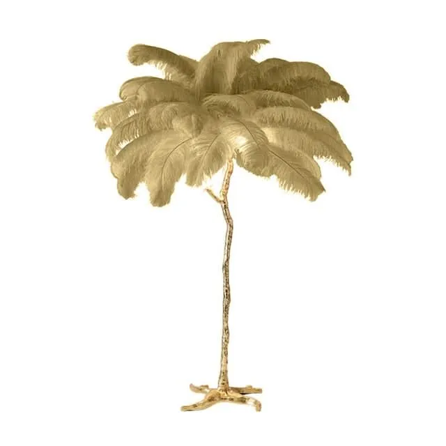 Stehlampe mit Federn – Glamour und handgefertigte Eleganz – Plumo