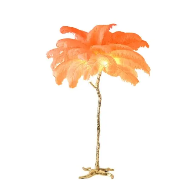 Stehlampe mit Federn – Glamour und handgefertigte Eleganz – Plumo