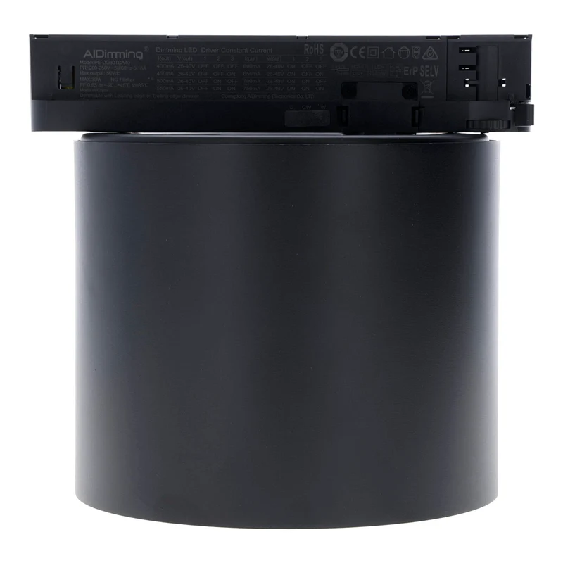 3 Phasen Stromschienenstrahler | STELLA | 26W | Schwarz | CCT-Switch | Dimmbar