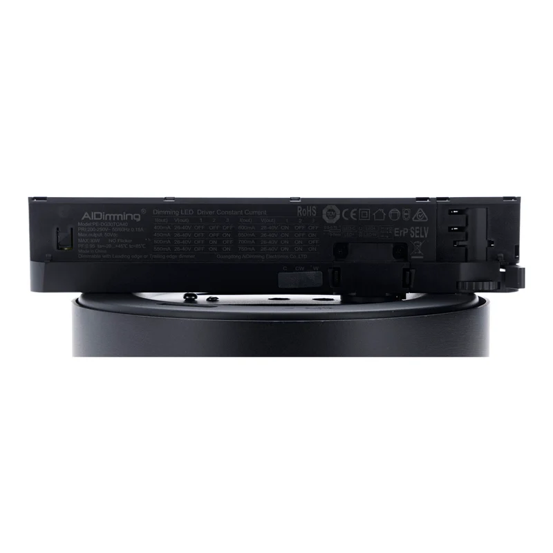 3 Phasen Stromschienenstrahler | STELLA | 26W | Schwarz | CCT-Switch | Dimmbar
