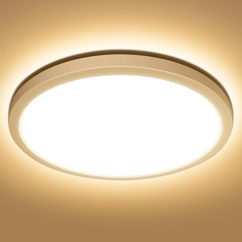 Lepro Deckenlampe 18W, IP44 Wasserfest Deckenleuchte，3000K 1800LM Badezimmer Lampe, Warmweiß Deckenleuchte Badezimmer, ideal Badezimmerlampe Decke für Bad Schlafzimmer Flur Küche Wohnzimmer, Ø22cm