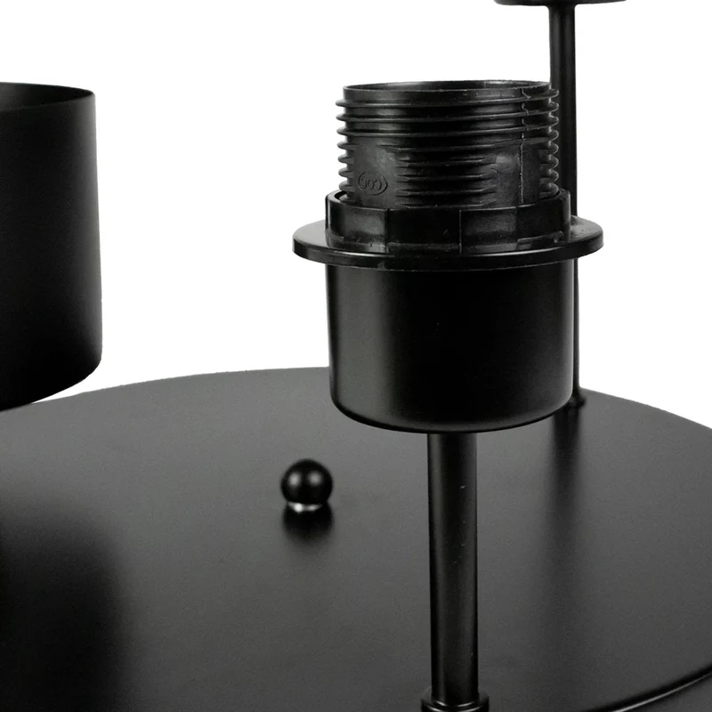 Deckenleuchte, schwarz | Metall | Ø 30 cm | Inkl. 3 extra warmweißer LED-Lichtquellen | Dimmbar