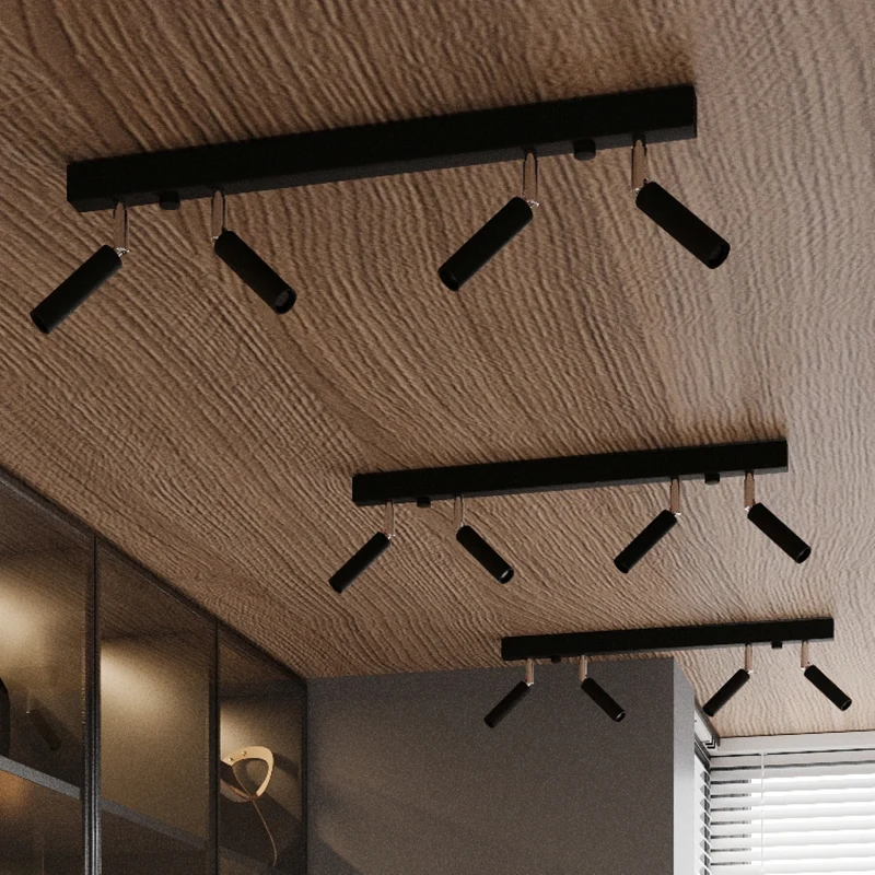 Moderne schwenkbare schwarze Wandleuchte in Röhrenform – Norythra
