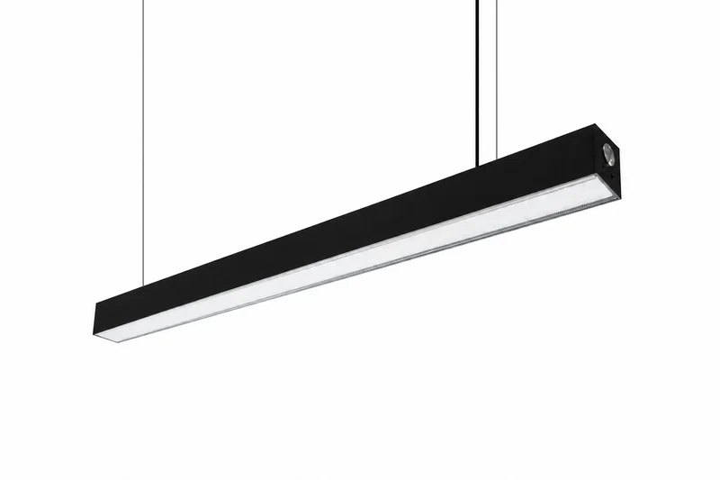LED Linear Büroleuchte | QUANTORE | 24 Watt | 112 CM | DIMMBAR mit Drehknopf | Schwarz | UGR19 | Premium Serie