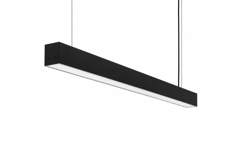 LED Linear Büroleuchte | QUANTORE | 24 Watt | 112 CM | DIMMBAR mit Drehknopf | Schwarz | UGR19 | Premium Serie