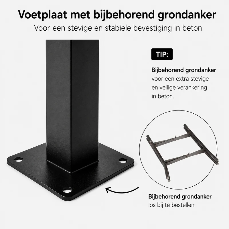LED Lichtmast/ Straßenlaterne | 30W | 250 CM | Aluminium | Schwarz | Straßenbeleuchtung | 4000K - Neutralweiß | EPPE