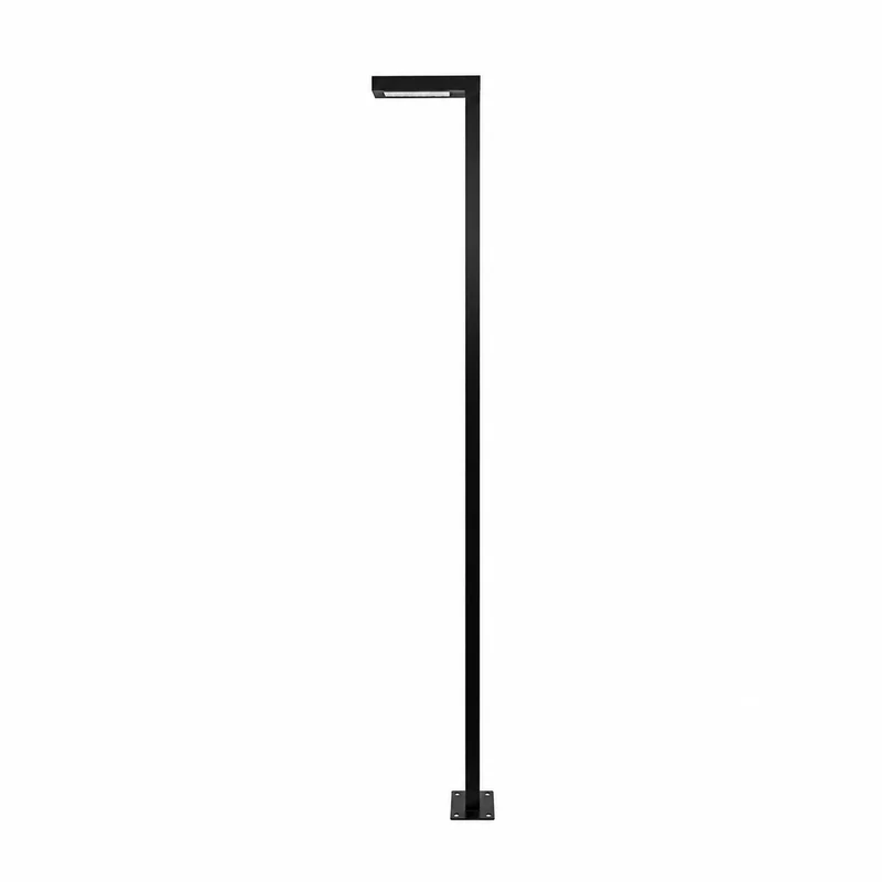 LED Lichtmast/ Straßenlaterne | 50W | 350 CM | Aluminium | Schwarz | Straßenbeleuchtung | 4000K - Neutralweiß | EPPE