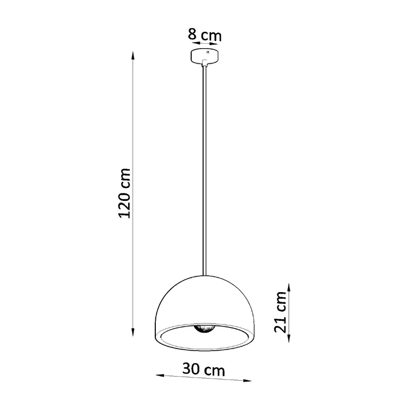 Industrielle graue Betonhängelampe – Orbetto