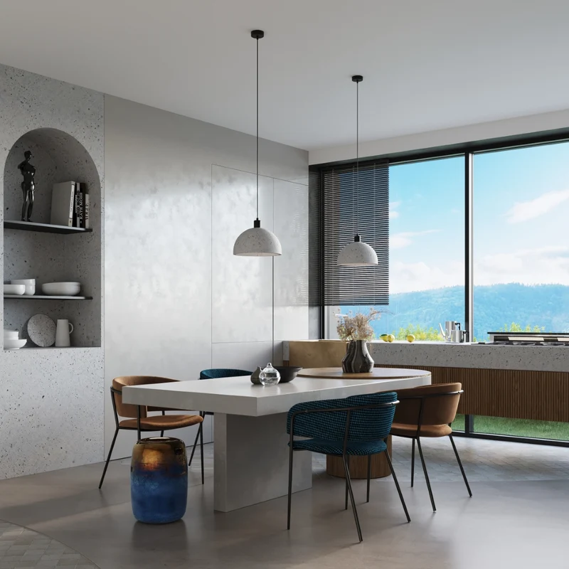 Industrielle graue Betonhängelampe – Orbetto
