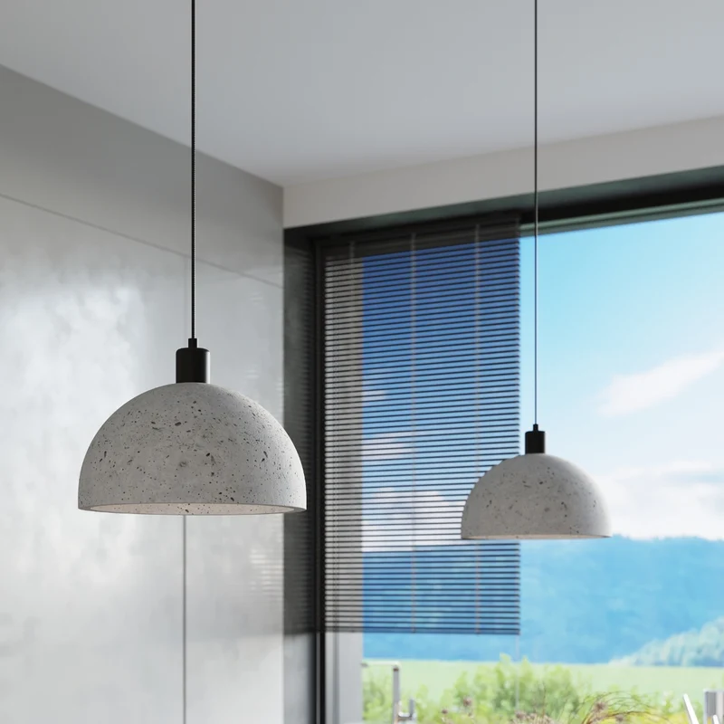 Industrielle graue Betonhängelampe – Orbetto