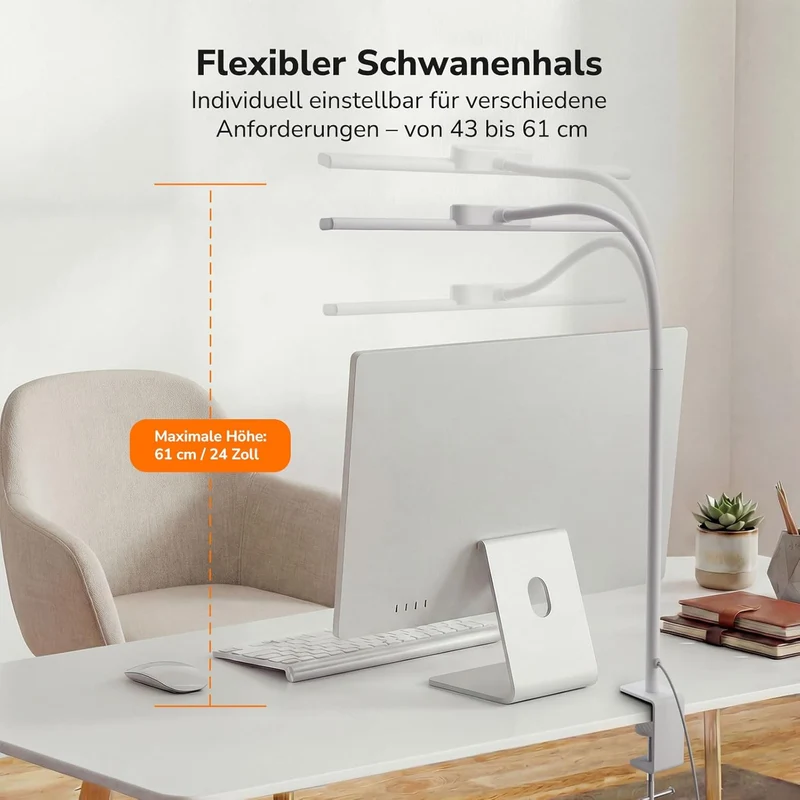 Lepro 11W Schreibtischlampe Dimmbar White