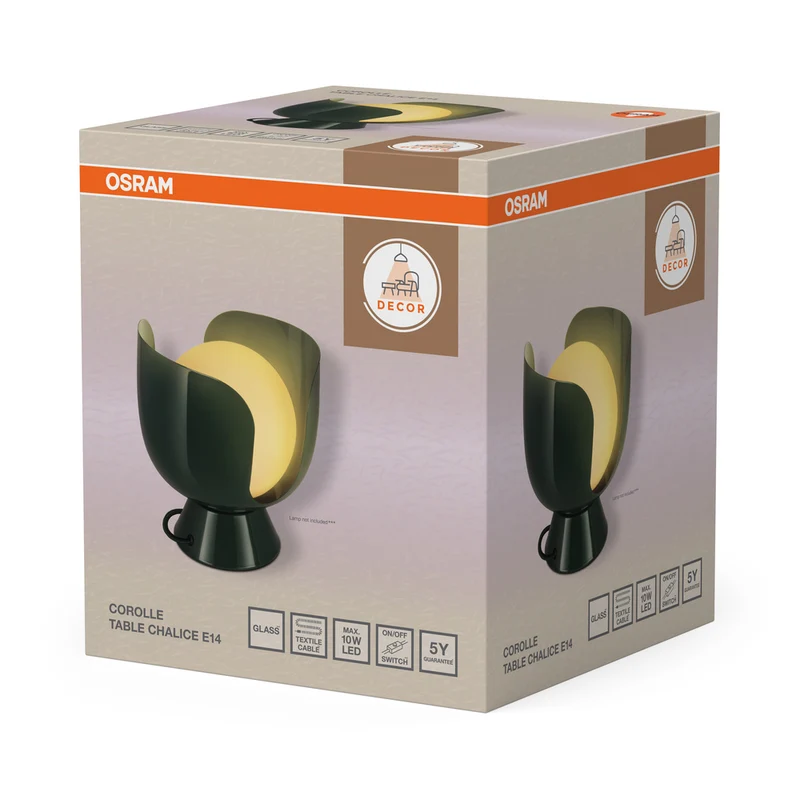 OSRAM DECOR Corolle Tischleuchte Chalice E14 Grün