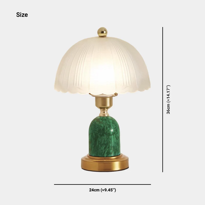 Dome Shade Table Lamp Decorative Frosted Glass, 2 Colors