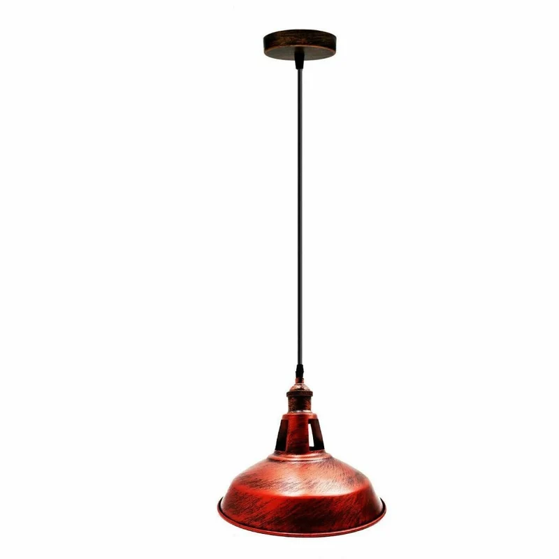 Industrie Pendelleuchte Schwarz Matt - Retro E27 Hängelampe Küche | Ø 30cm ~4093