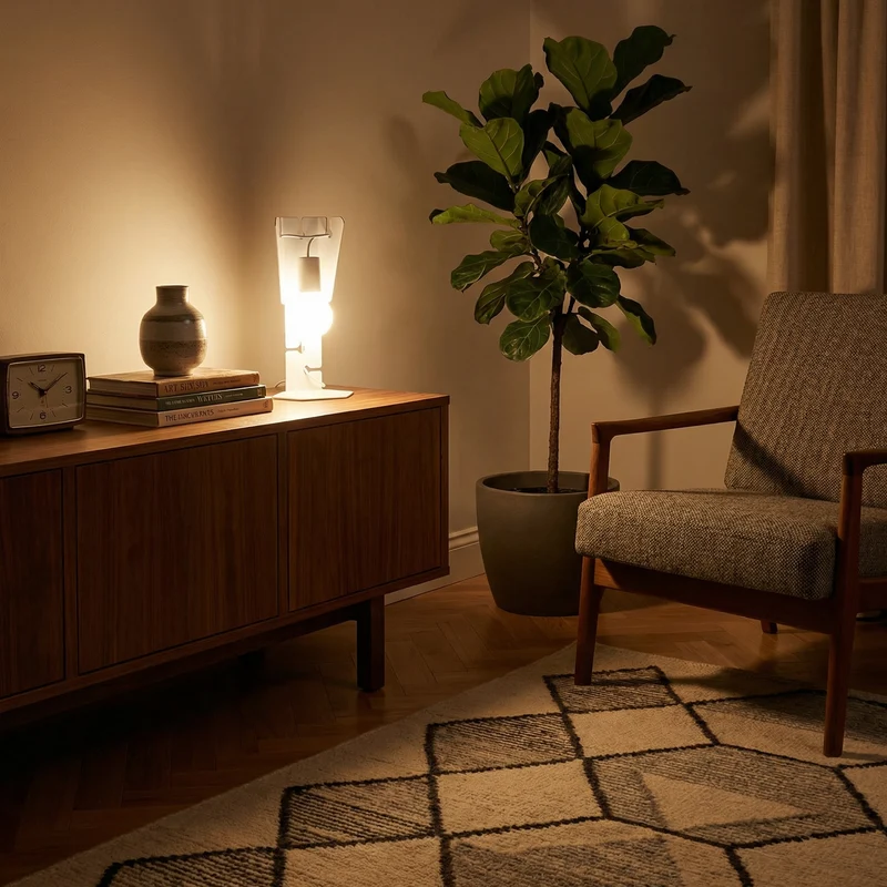 Design-Schreibtischlampe aus weißem Stahl – Arkanis