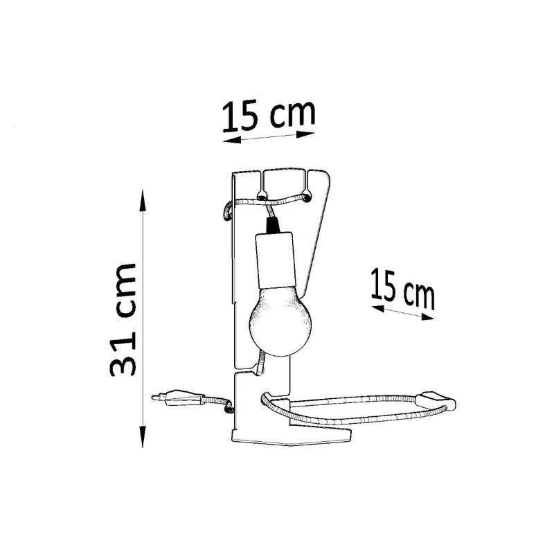 Design-Schreibtischlampe aus weißem Stahl – Arkanis
