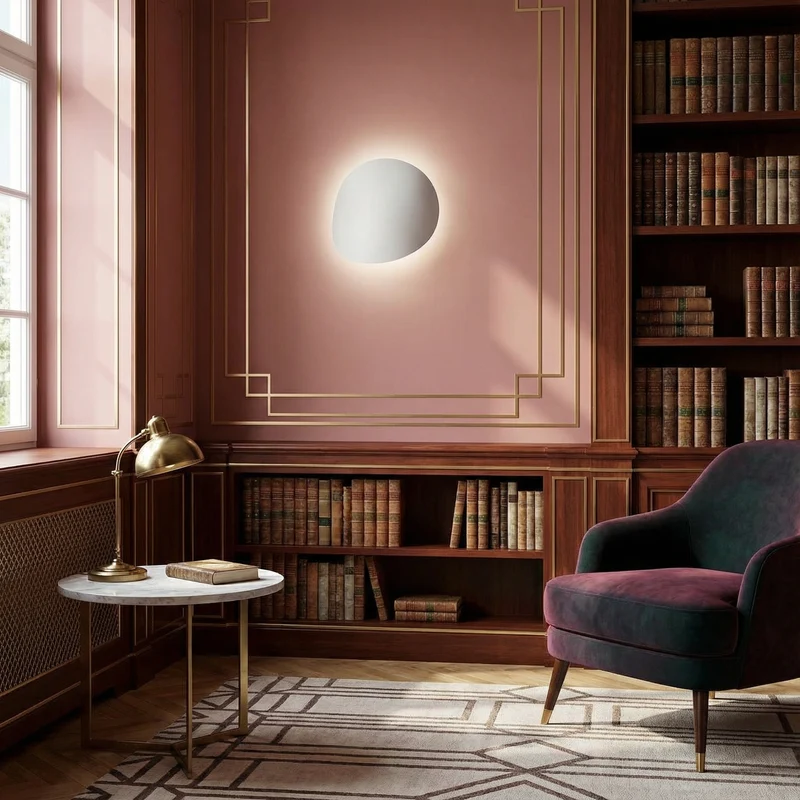 Moderne weiße Wandleuchte für das Wohnzimmer – modèle Elaris