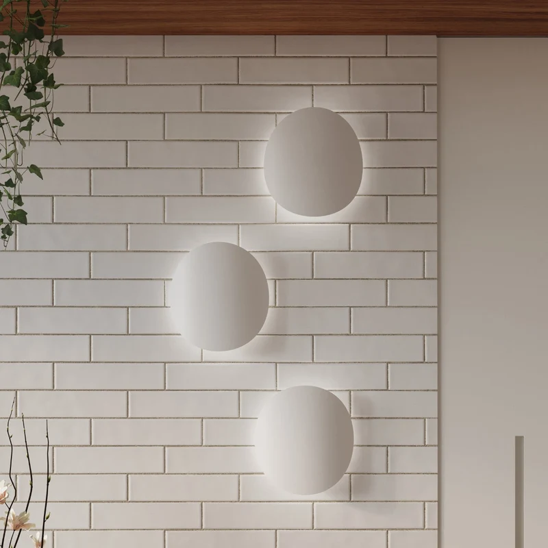 Moderne weiße Wandleuchte für das Wohnzimmer – modèle Elaris