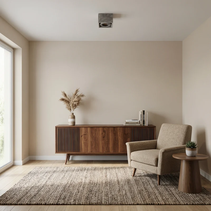 Minimalistische graue Beton-Deckenleuchte – Arkanor