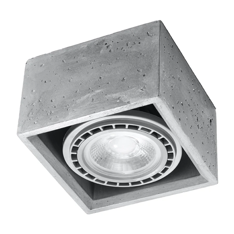 Minimalistische graue Beton-Deckenleuchte – Arkanor