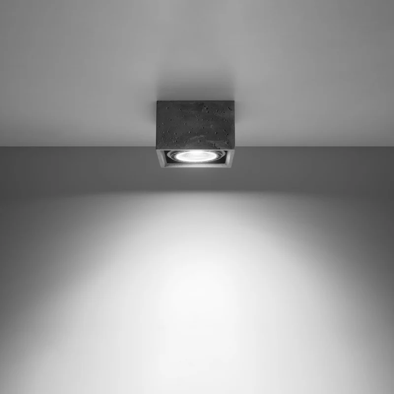 Minimalistische graue Beton-Deckenleuchte – Arkanor