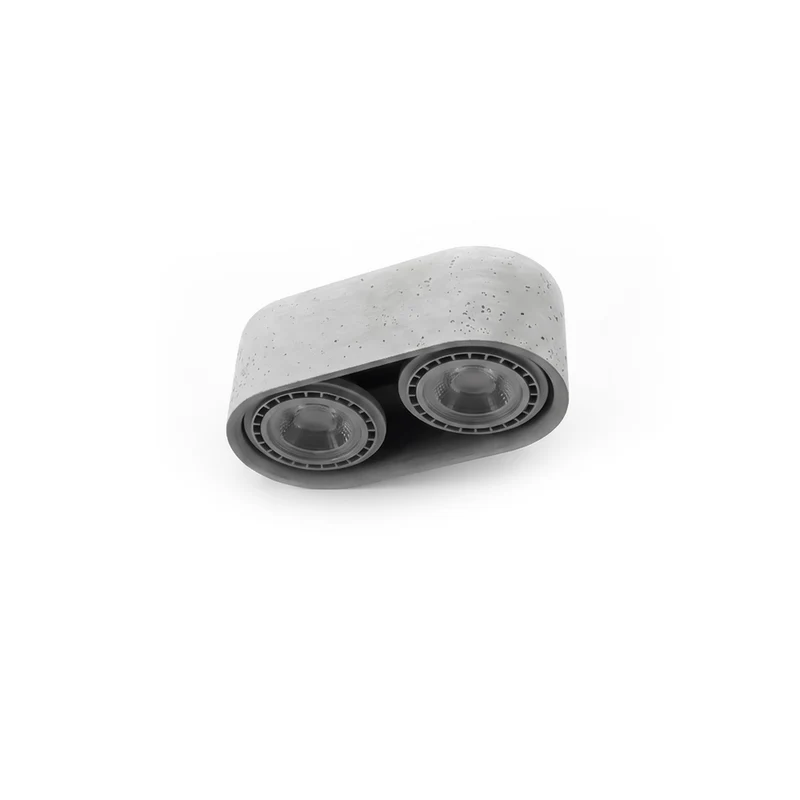 Minimalistische graue Beton-Deckenleuchte – Varelios