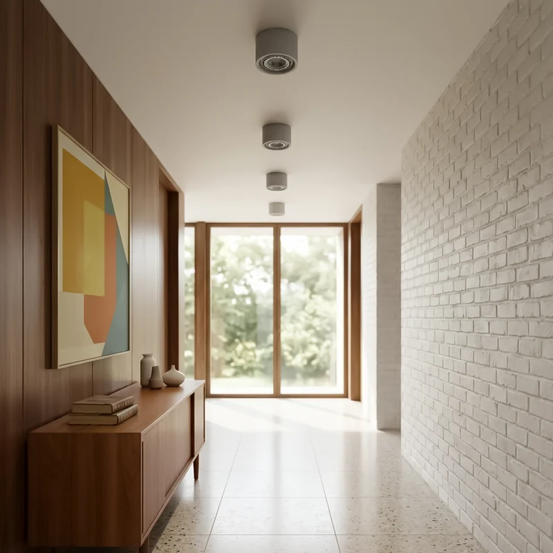 Minimalistische graue Beton-Deckenleuchte Wohnzimmer – Orsyn