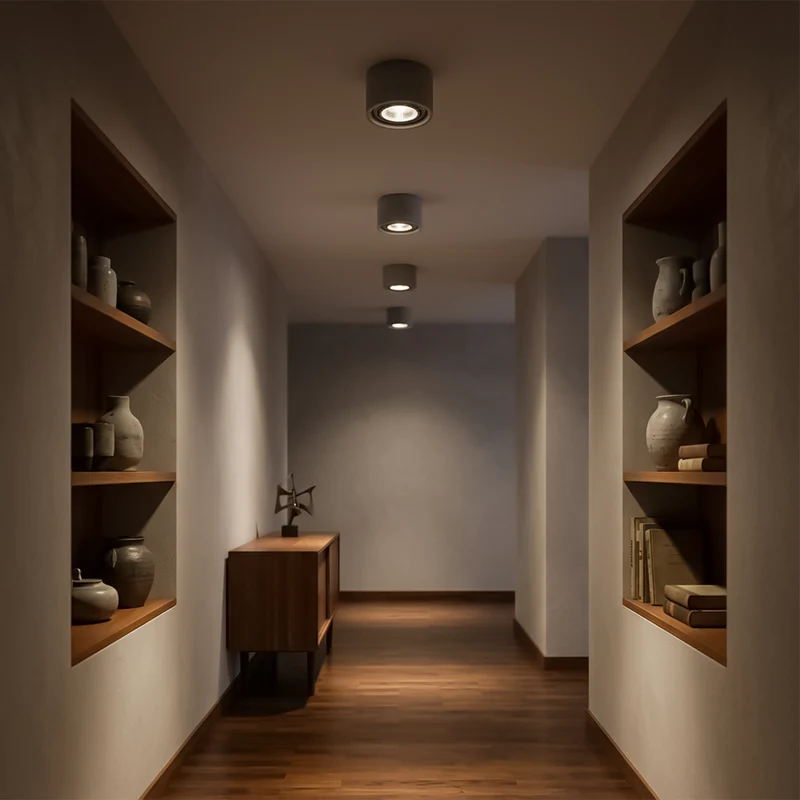 Minimalistische graue Beton-Deckenleuchte Wohnzimmer – Orsyn