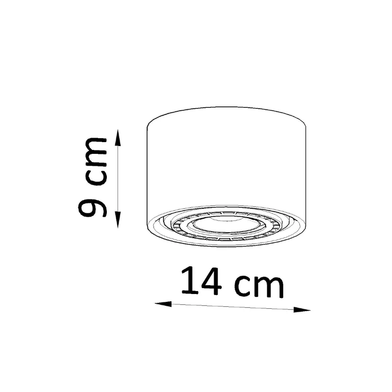 Minimalistische graue Beton-Deckenleuchte Wohnzimmer – Orsyn