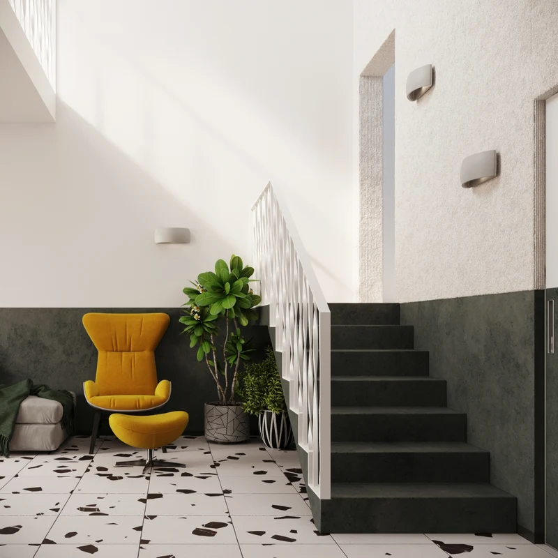 Moderne graue Keramik-Wandleuchte – Neralis