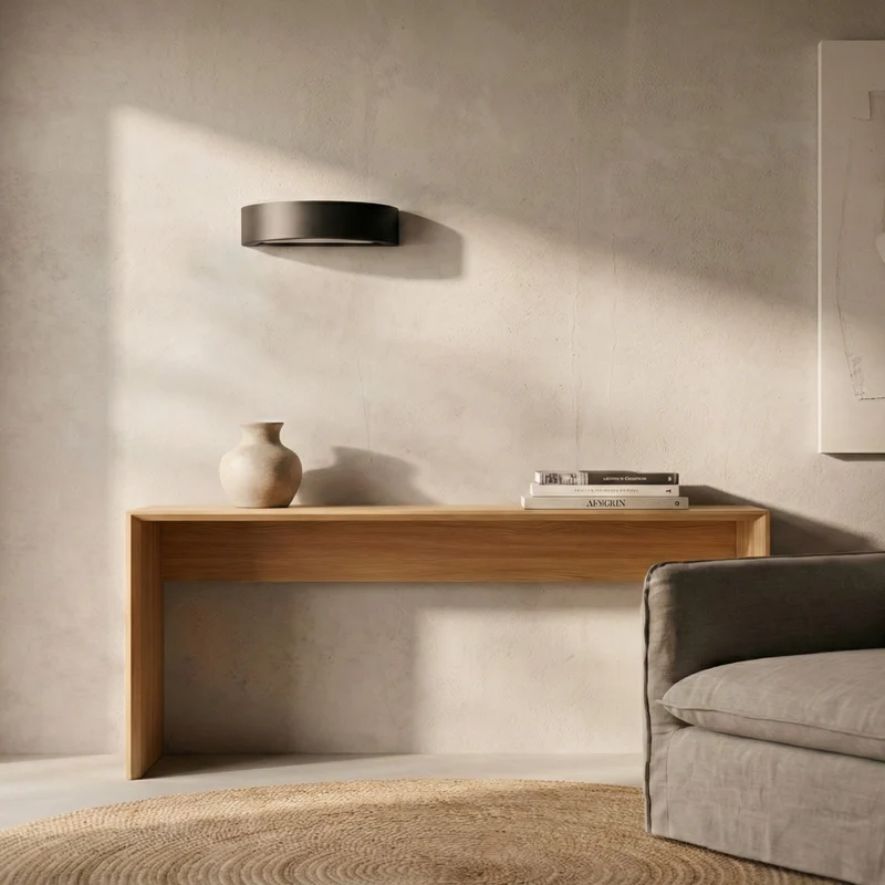 Moderne schwarze Keramik-Wandleuchte – Neréa