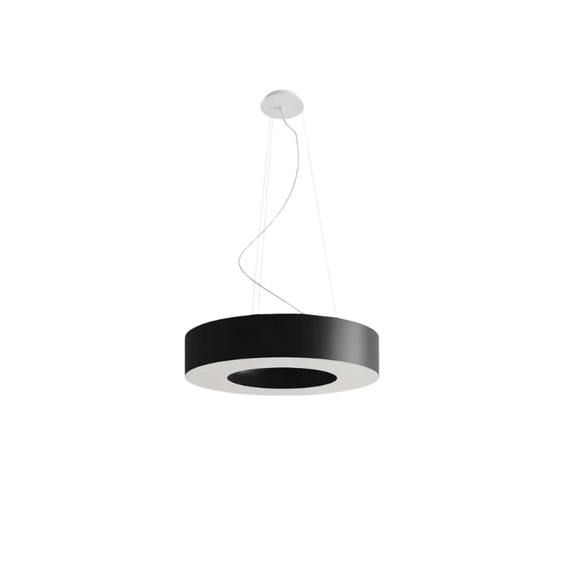 Minimalistische runde schwarze Deckenleuchte für das Wohnzimmer – Noxeral