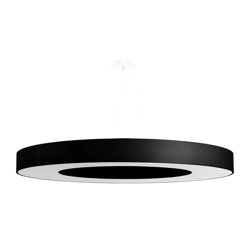 Minimalistische runde schwarze Deckenleuchte für das Wohnzimmer – Noxeral