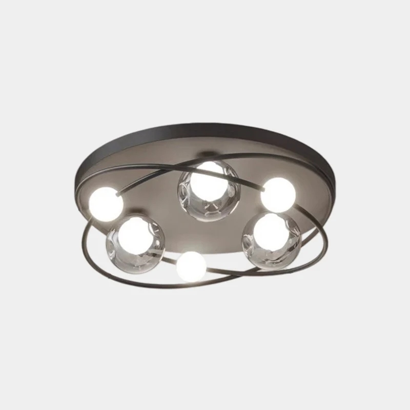 Flush Mount Globe Ceiling Light Italian 6-Light Round LED