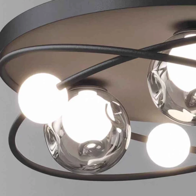 Flush Mount Globe Ceiling Light Italian 6-Light Round LED