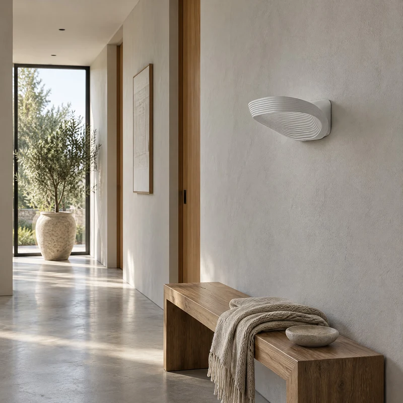Ovale Aluminium-Wandleuchte – Triareora