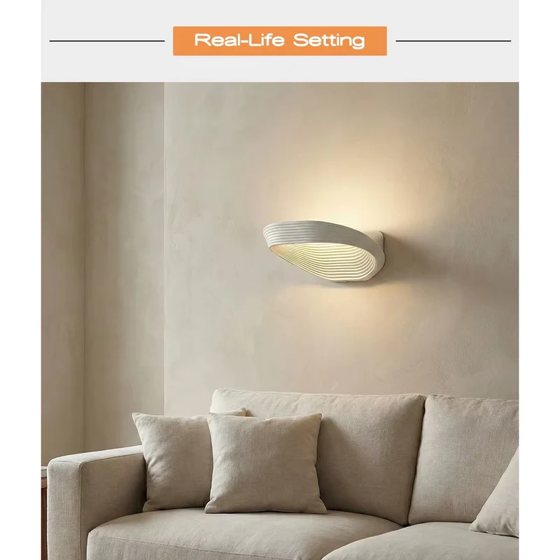 Ovale Aluminium-Wandleuchte – Triareora