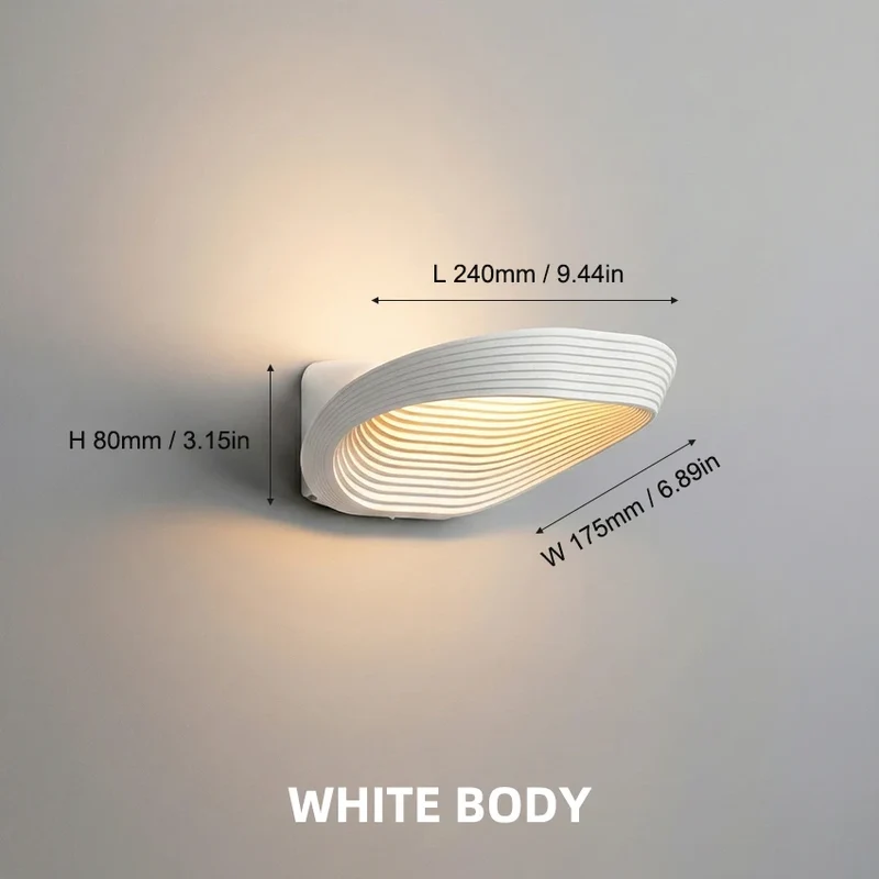Ovale Aluminium-Wandleuchte – Triareora