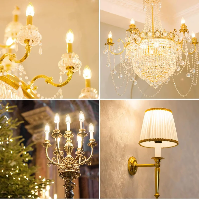 LE E14 LED Warmweiss, Gl¨¹hbirne E14, 4.9W 470 Lumen, ersetzt 40W Birne, 2700 Kelvin Warmwei? VintageGl¨¹hlampe, 6er Pack, 300¡ã Leuchtmittel, Kerzenleuchten