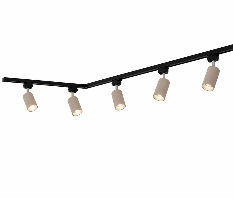 1-Phasen-Schiene | Schwarz | 3 Meter | Inkl. 5x Schienenstrahler | Lucerno